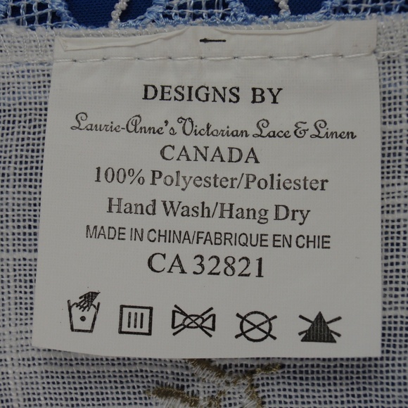 NEW Table Runner Dresser Scarf BLUE LACE ROSE - Picture 5 of 5